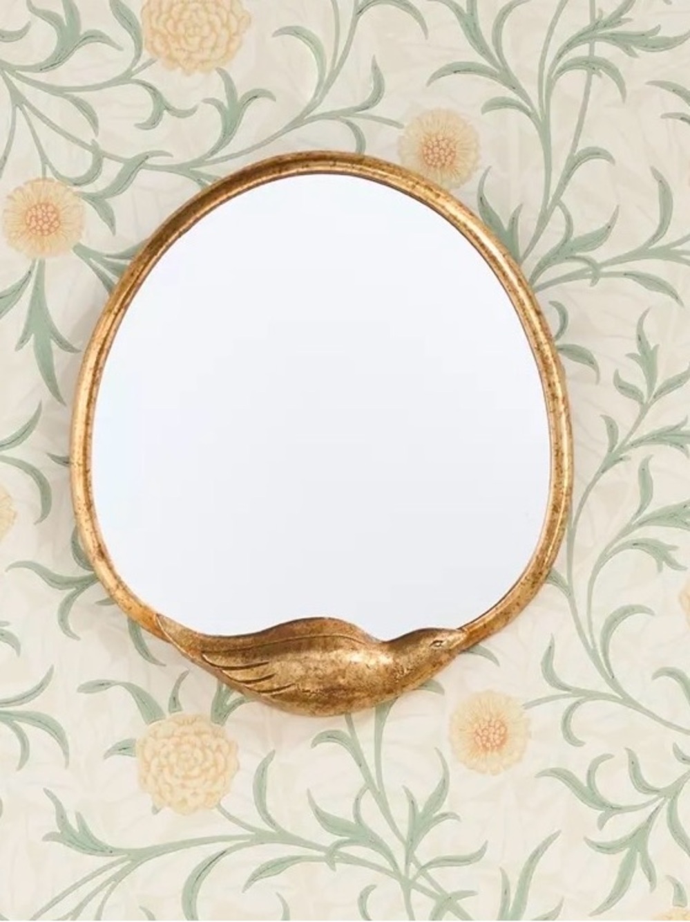 NEW Anthropologie Verne Bird Petite Round Gallery Wall Mirror, Brass